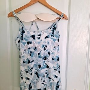 GAIAM Bra Inserts Teal Tones Tank Top Size L